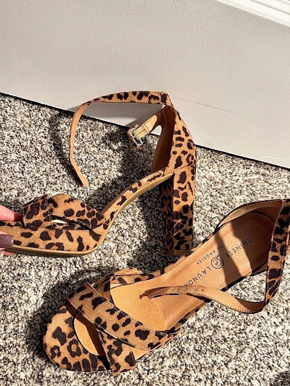 Chinese Laundry Lena Sandal Leopard Print Heels